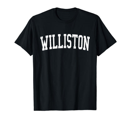 Williston Nd Distressed White T-Shirt - Aesthetic Graphic for Adults - T-Shirt, Sweatshirt, Hoodie