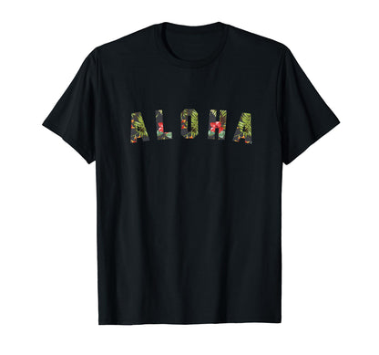 Aloha Floral Varsity Hawaii State T-Shirt - Aesthetic Graphic for Adults - T-Shirt, Sweatshirt, Hoodie