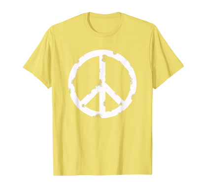 Distressed Hippie Peace Sign Hippy T-Shirt - Streetwear Style for Adults - T-Shirt, Sweatshirt, Hoodie
