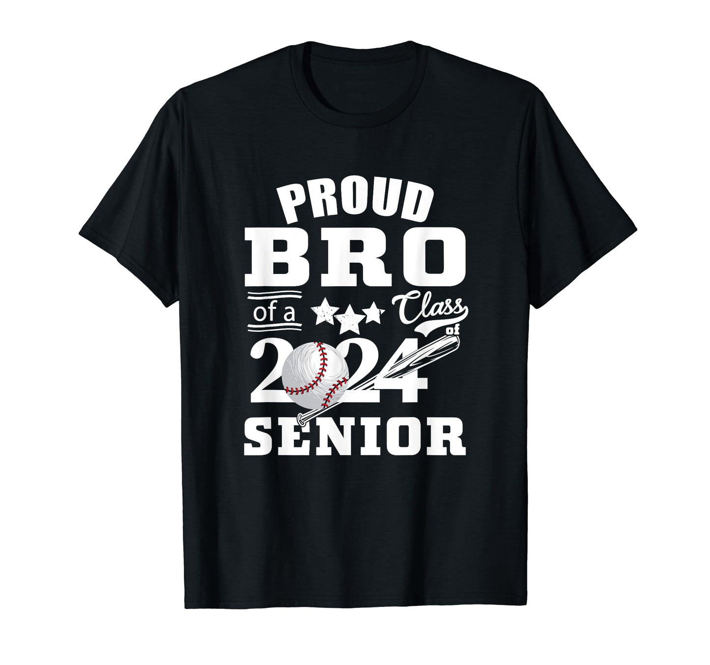 Proud Brother Baseball Senior 2024 T-Shirt - Novelty Apparel Unisex - T-Shirt, Sweatshirt, Hoodie