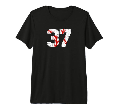 Baseball Player Jersey Number 37 37 T-Shirt - Trendy Graphic Men Women - T-Shirt, Sweatshirt, Hoodie
