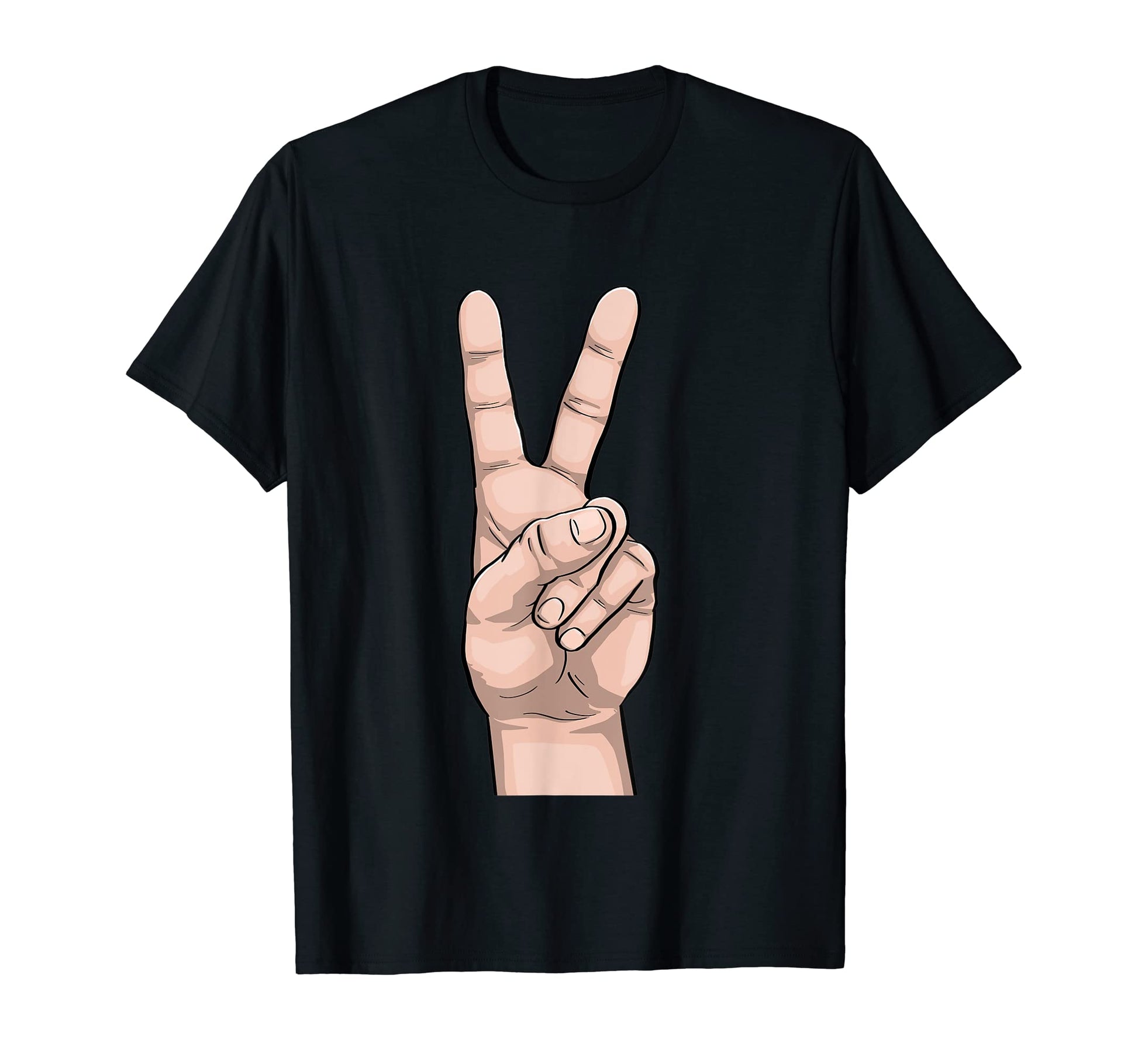 Peace Hand Sign Funny Sunset Peace Love T-Shirt - Unique Graphic Men Women - T-Shirt, Sweatshirt, Hoodie