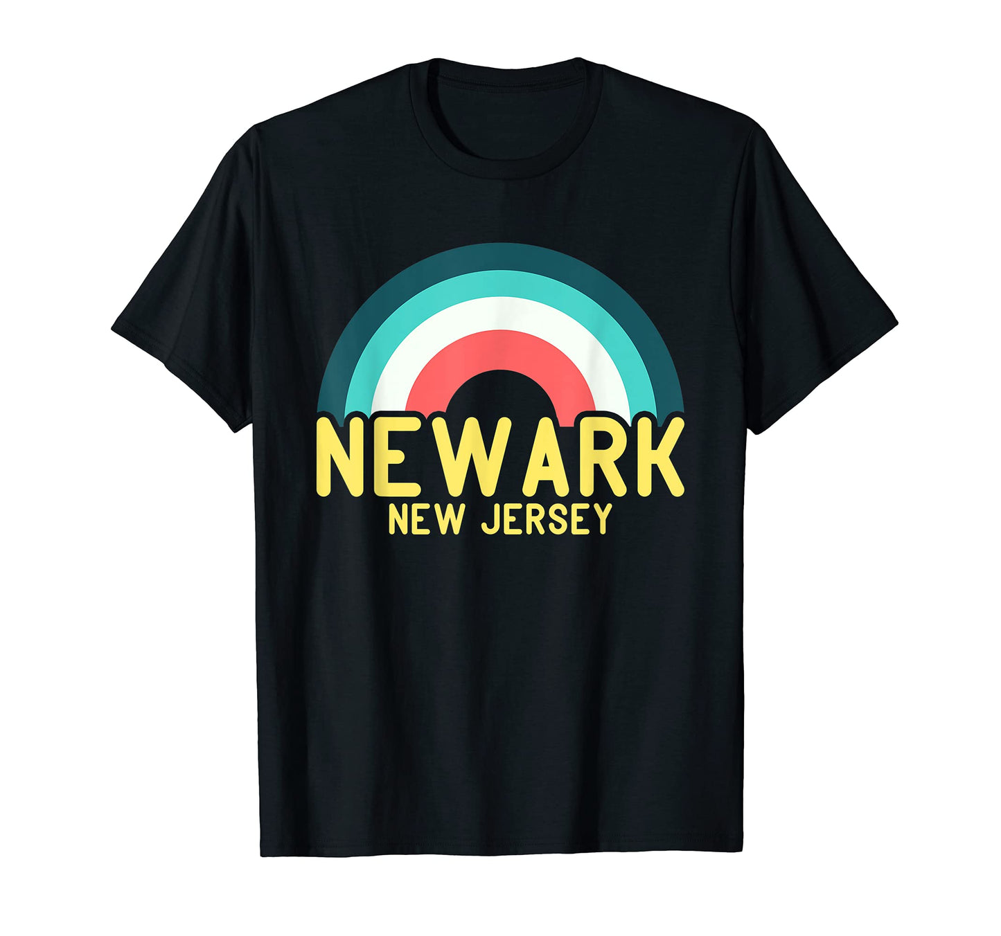 Newark New Jersey Rainbow T-Shirt - Trendy Graphic for Adults - T-Shirt, Sweatshirt, Hoodie