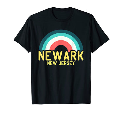 Newark New Jersey Rainbow T-Shirt - Trendy Graphic for Adults - T-Shirt, Sweatshirt, Hoodie