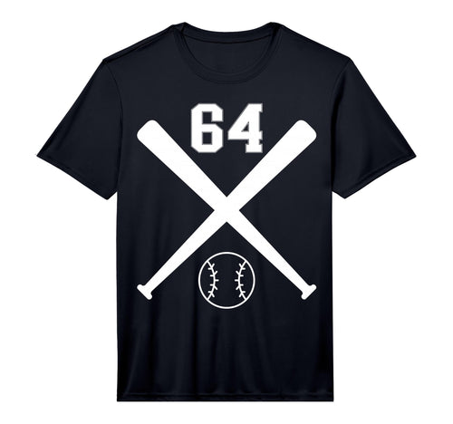 Baseball Softball Number 64 T-Shirt - Streetwear Style for Adults - T-Shirt, Sweatshirt, Hoodie