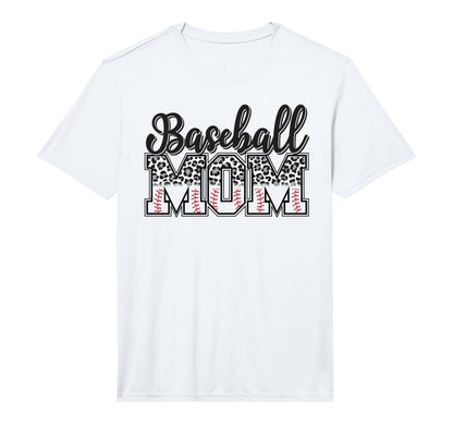 Baseball Mom Leopard Funny Softball Mom T-Shirt - Unique Graphic Men Women - T-Shirt, Sweatshirt, Hoodie