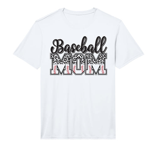 Baseball Mom Leopard Funny Softball Mom T-Shirt - Unique Graphic Men Women - T-Shirt, Sweatshirt, Hoodie