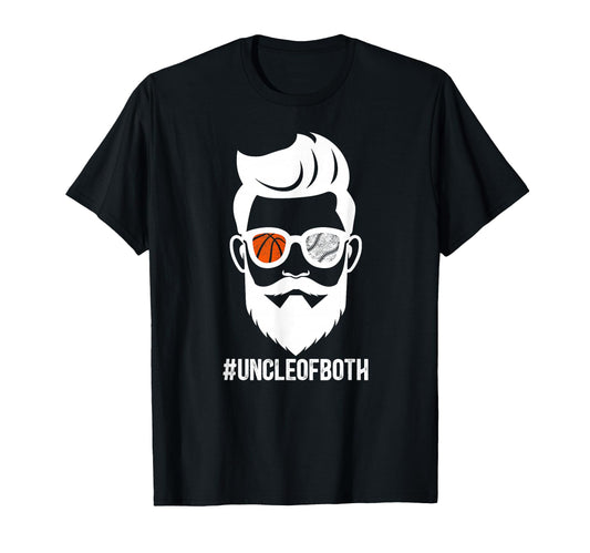 Uncle Both Baseball Basketball Uncle T-Shirt - Custom Art Print Men Women - T-Shirt, Sweatshirt, Hoodie