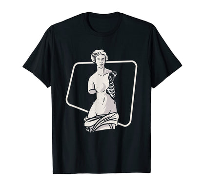 Venus Statue Skeleton Vaporwave T-Shirt - Casual Everyday Wear for Adults - T-Shirt, Sweatshirt, Hoodie