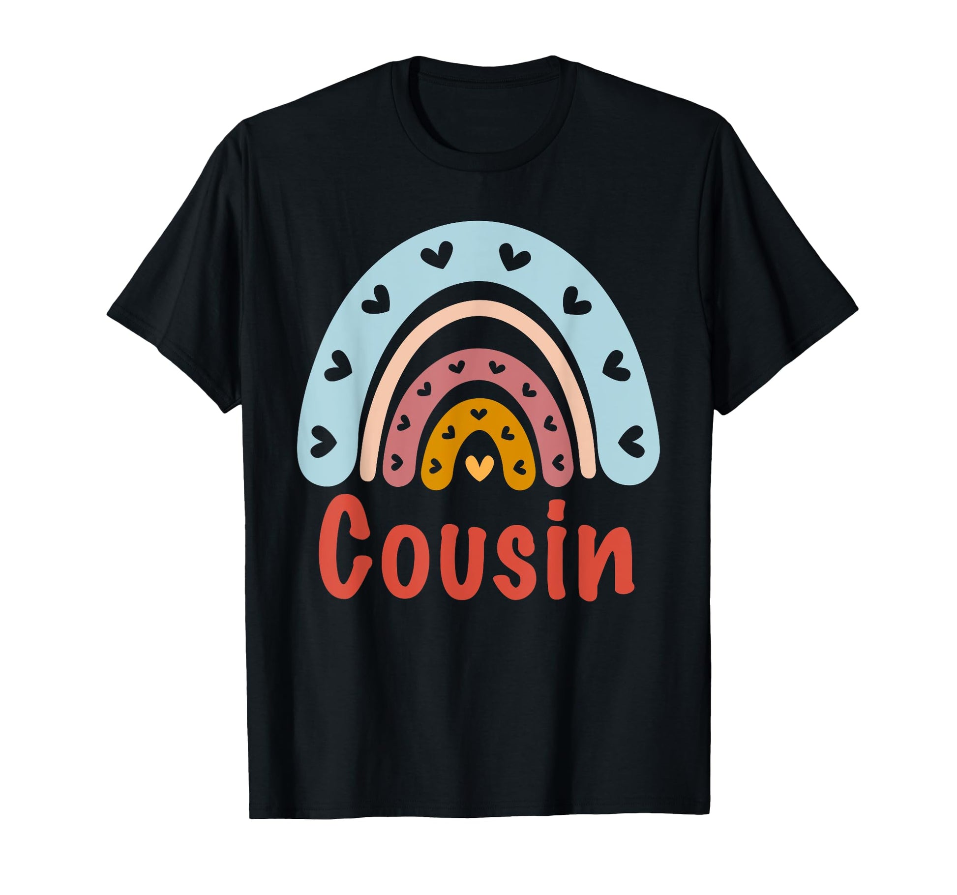 Cousin Birthday Rainbow Boho T-Shirt - Casual Everyday Wear Men Women - T-Shirt, Sweatshirt, Hoodie