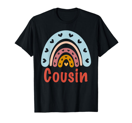 Cousin Birthday Rainbow Boho T-Shirt - Casual Everyday Wear Men Women - T-Shirt, Sweatshirt, Hoodie