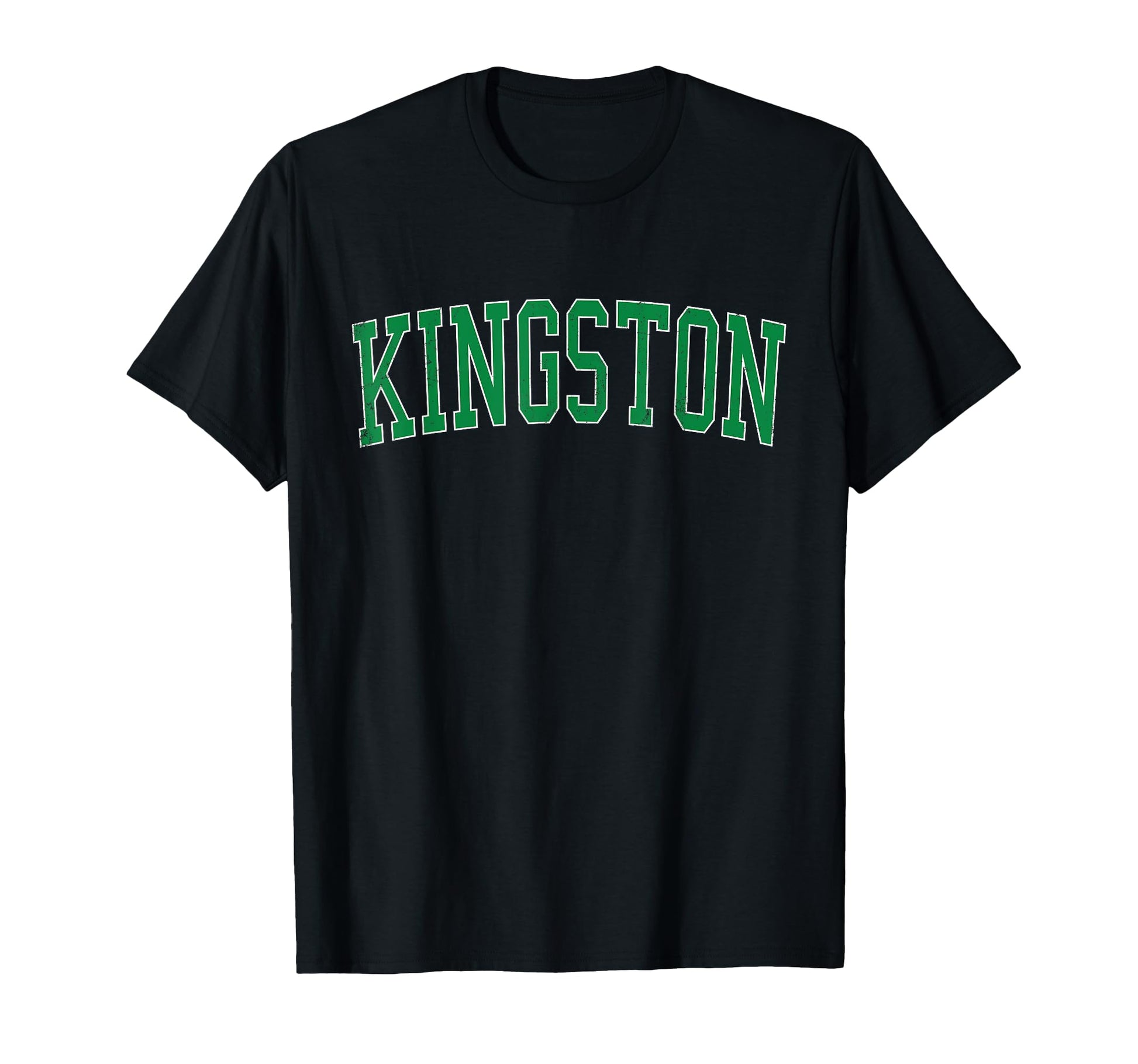 Kingston Pa Distressed Green Varsity T-Shirt - Casual Everyday Wear Unisex - T-Shirt, Sweatshirt, Hoodie