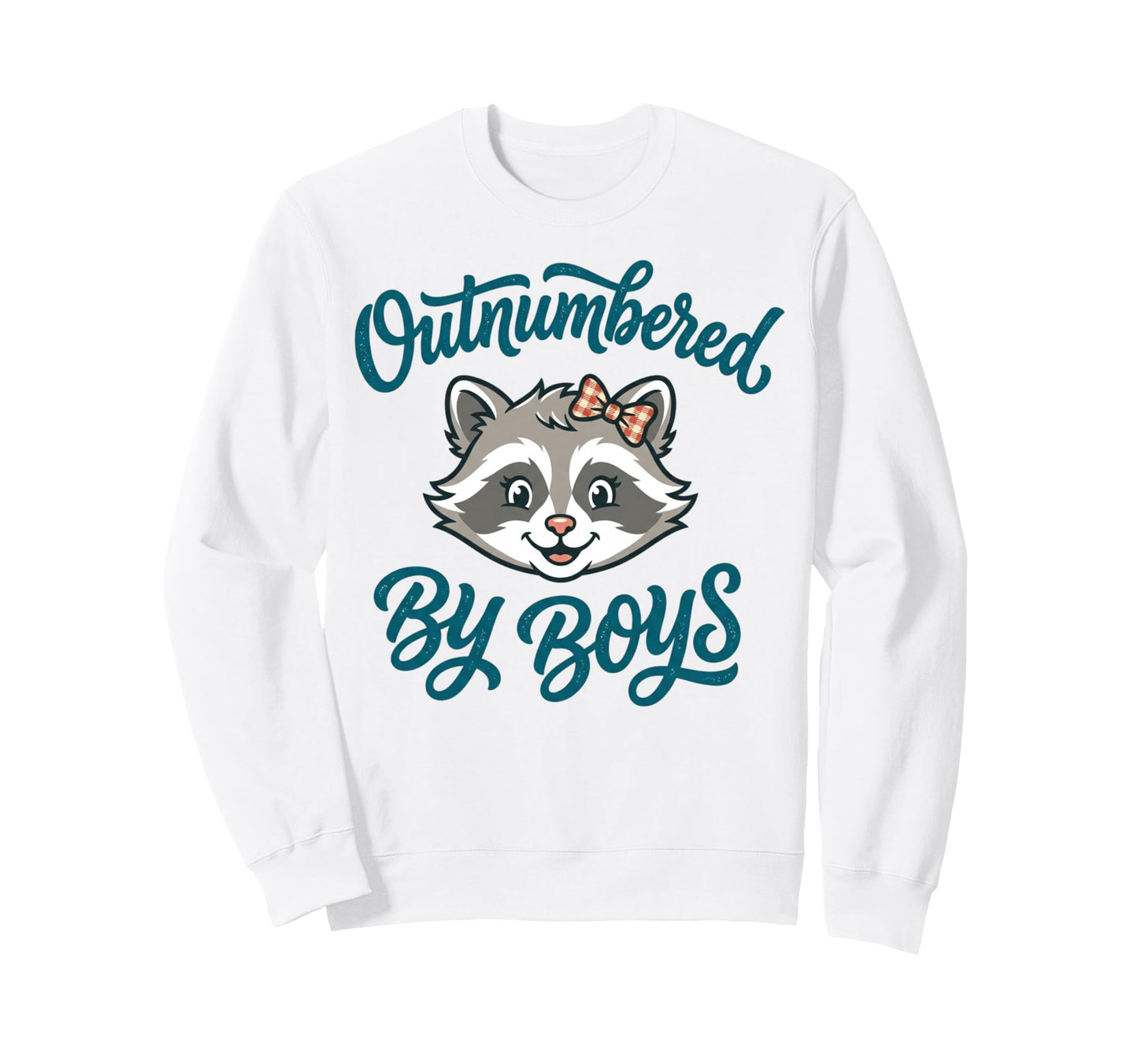 Outnumbered Raccoon Mom Funny Mama Sweatshirt - Custom Art Print Unisex - T-Shirt, Sweatshirt, Hoodie