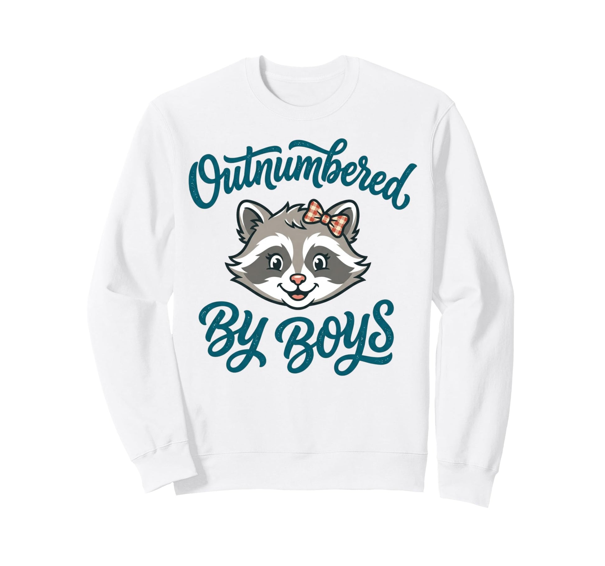 Outnumbered Raccoon Mom Funny Mama Sweatshirt - Custom Art Print Unisex - T-Shirt, Sweatshirt, Hoodie