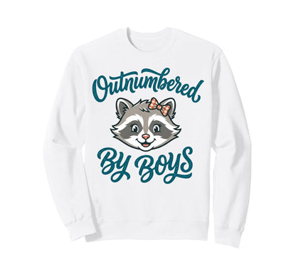 Outnumbered Raccoon Mom Funny Mama Sweatshirt - Custom Art Print Unisex - T-Shirt, Sweatshirt, Hoodie