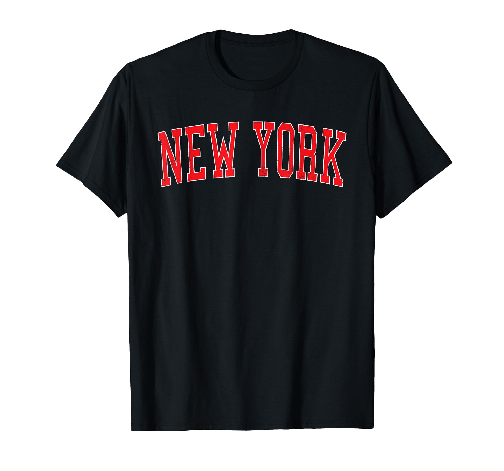 New York Ny Varsity Red Text T-Shirt - Graphic Print for Adults - T-Shirt, Sweatshirt, Hoodie