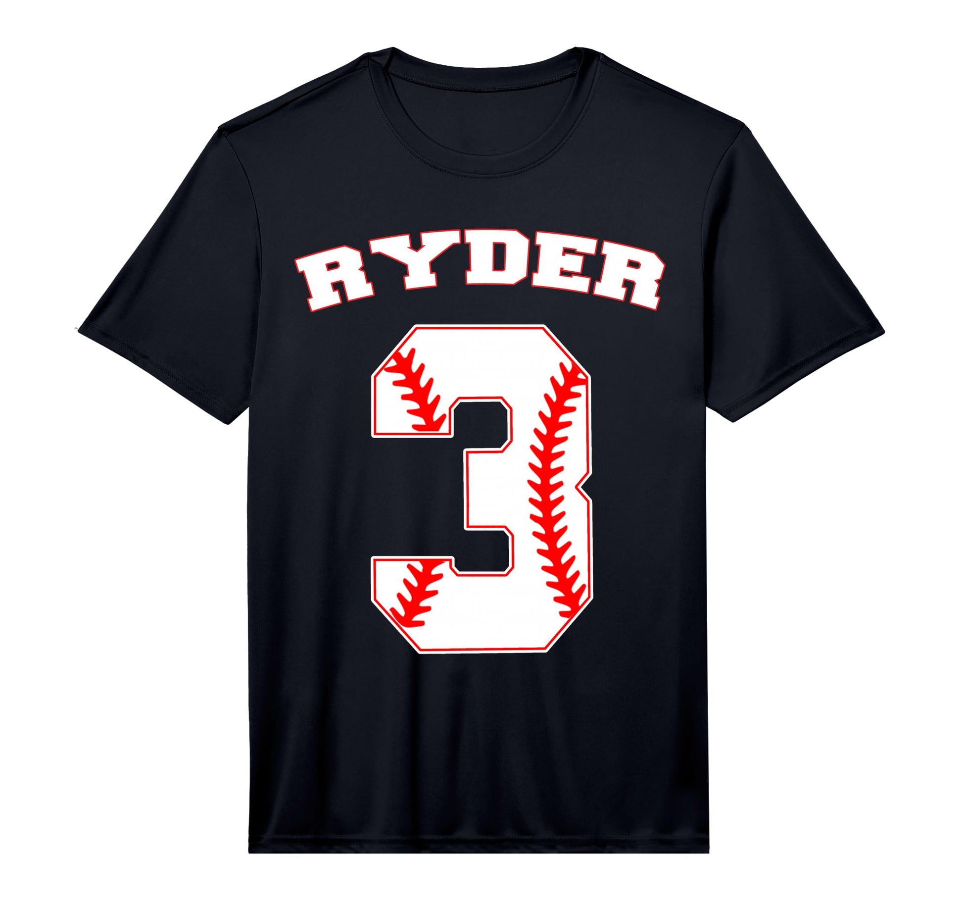 Ryder Baseball Name Three Years 3Rd T-Shirt - Unique Graphic for Adults - T-Shirt, Sweatshirt, Hoodie
