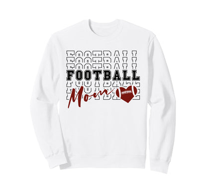 Football Mom Heart American Sweatshirt - Fun Novelty Design Unisex - T-Shirt, Sweatshirt, Hoodie