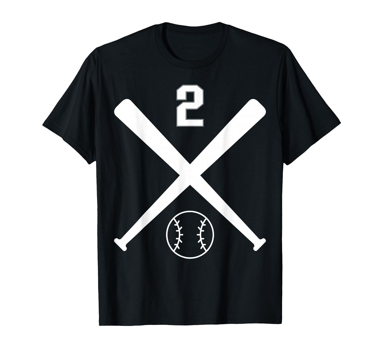 Baseball Softball Number 2 T-Shirt - Novelty Apparel Unisex - T-Shirt, Sweatshirt, Hoodie