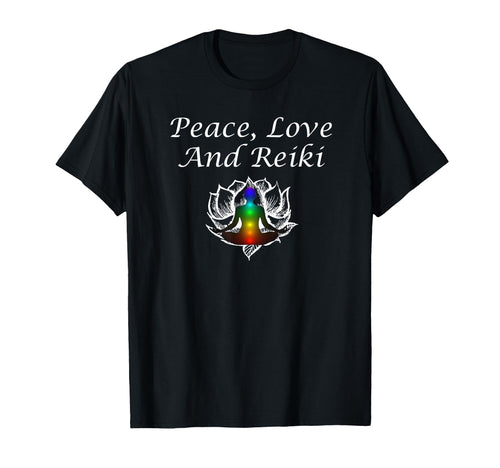 Wrinkled Hippie Peace Love And Reiki T-Shirt - Trendy Graphic Men Women - T-Shirt, Sweatshirt, Hoodie