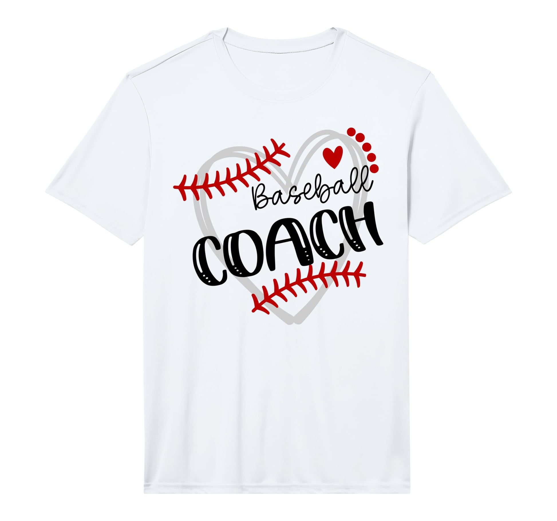 Personalized Baseball Heart Coach T-Shirt - Fun Novelty Design for Adults - T-Shirt, Sweatshirt, Hoodie