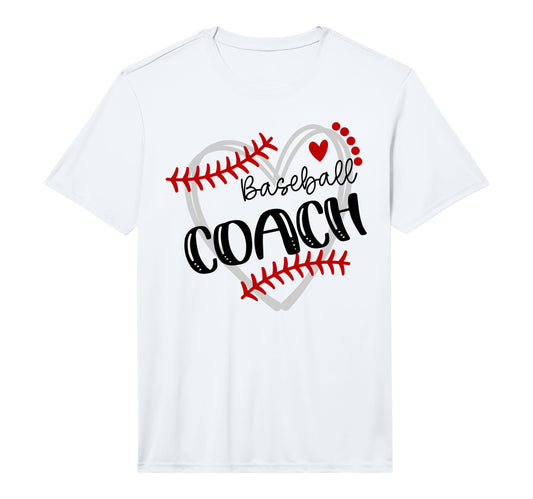Personalized Baseball Heart Coach T-Shirt - Fun Novelty Design for Adults - T-Shirt, Sweatshirt, Hoodie