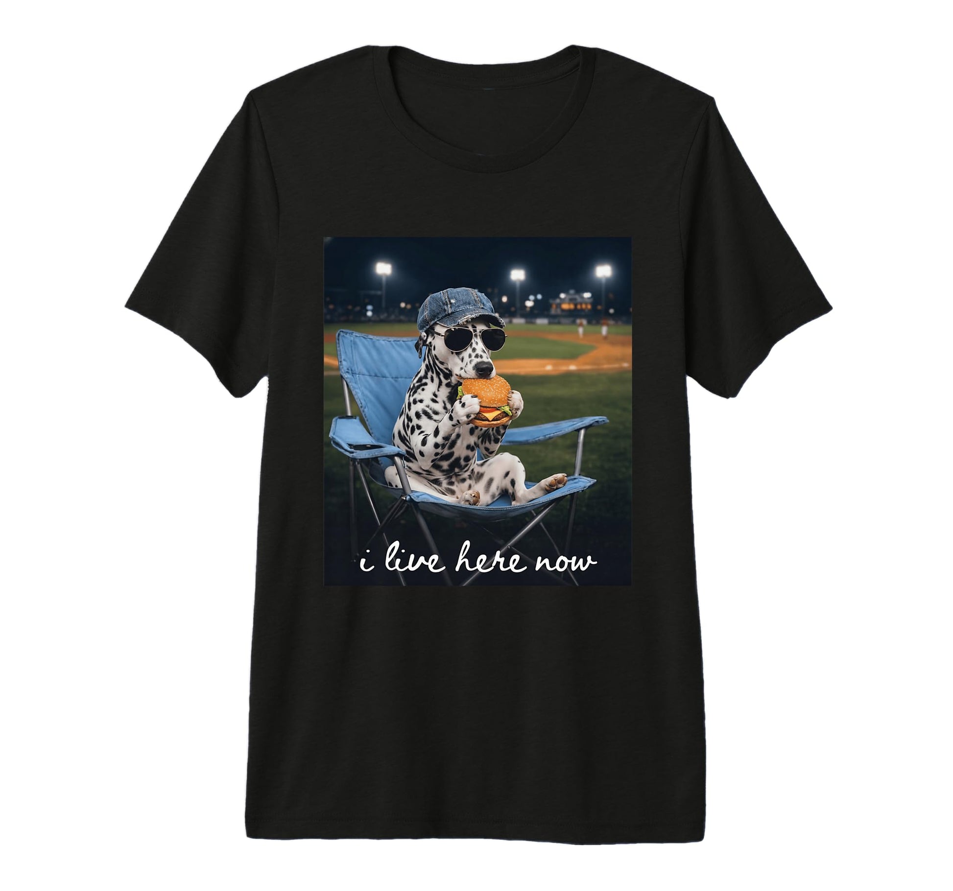 Funny Dalmatian Baseball Mom I Live T-Shirt - Unique Graphic for Adults - T-Shirt, Sweatshirt, Hoodie