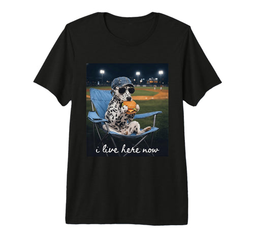 Funny Dalmatian Baseball Mom I Live T-Shirt - Unique Graphic for Adults - T-Shirt, Sweatshirt, Hoodie