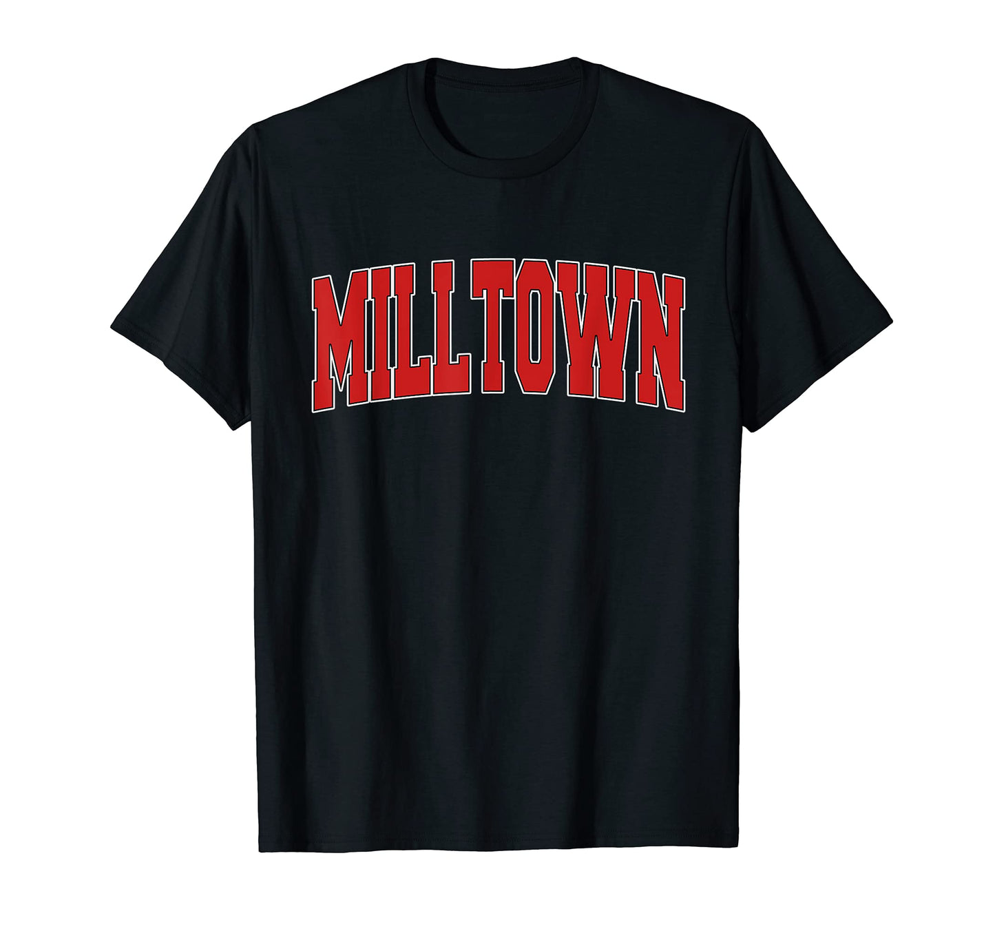 Milltown Nj New Jersey Varsity Usa T-Shirt - Minimalist Print Men Women - T-Shirt, Sweatshirt, Hoodie