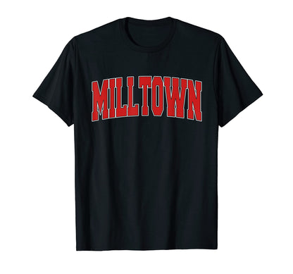 Milltown Nj New Jersey Varsity Usa T-Shirt - Minimalist Print Men Women - T-Shirt, Sweatshirt, Hoodie