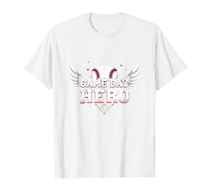 Baseball Dad Game Day Hero Proud T-Shirt - Aesthetic Graphic Men Women - T-Shirt, Sweatshirt, Hoodie