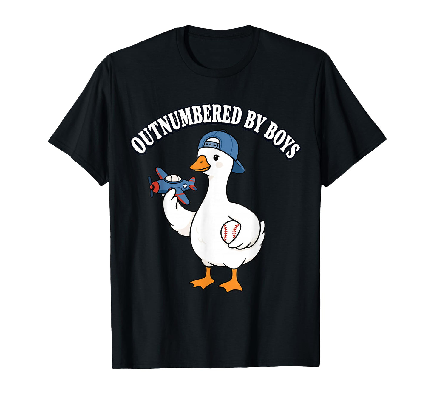 Outnumbered Goose Baseball Mom T-Shirt - Trendy Graphic for Adults - T-Shirt, Sweatshirt, Hoodie