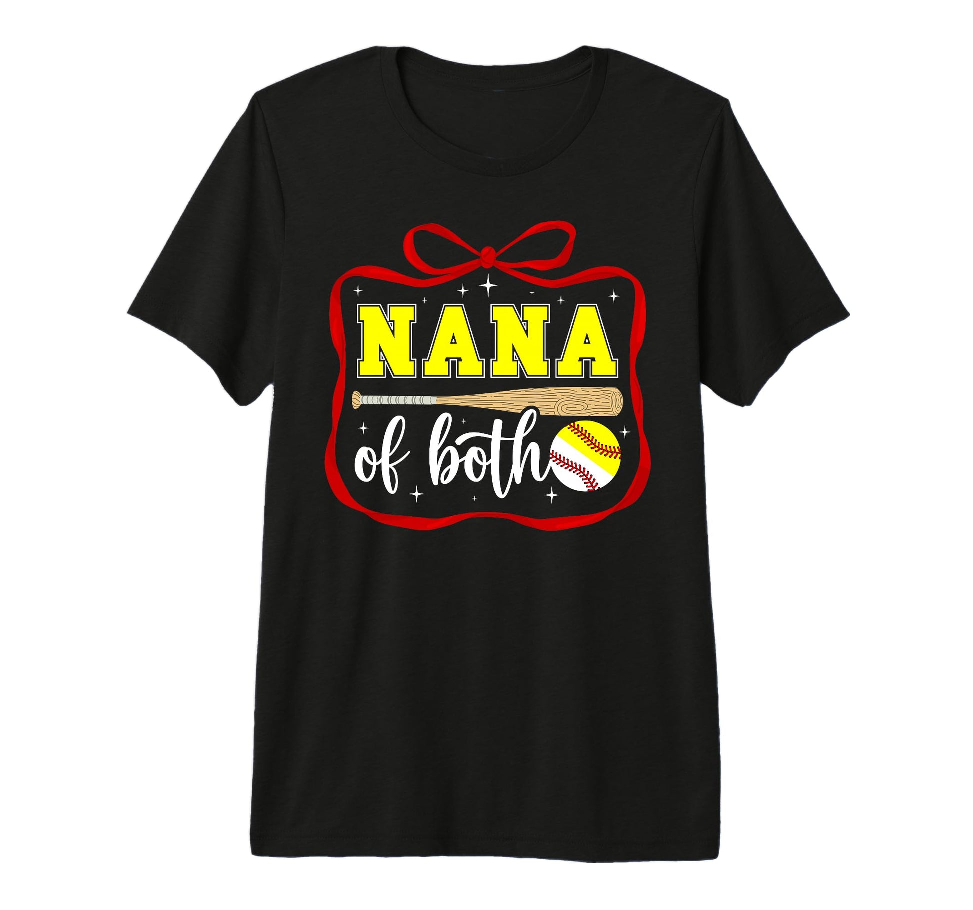 Nana Both Coquette Baseball Softball T-Shirt - Custom Art Print Unisex - T-Shirt, Sweatshirt, Hoodie