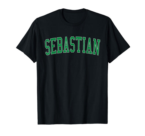 Sebastian Fl Distressed Green Varsity T-Shirt - Custom Art Print for Adults - T-Shirt, Sweatshirt, Hoodie