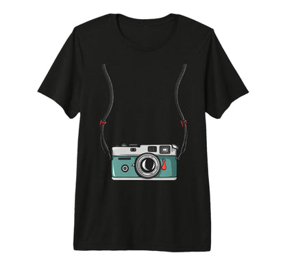 Photographer Camera Neck Strap T-Shirt - Unique Graphic Men Women - T-Shirt, Sweatshirt, Hoodie