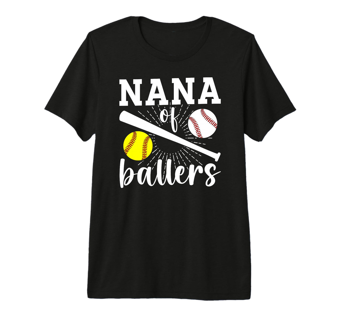 Nana Ballers Baseball Softball Nana T-Shirt - Minimalist Print Unisex - T-Shirt, Sweatshirt, Hoodie