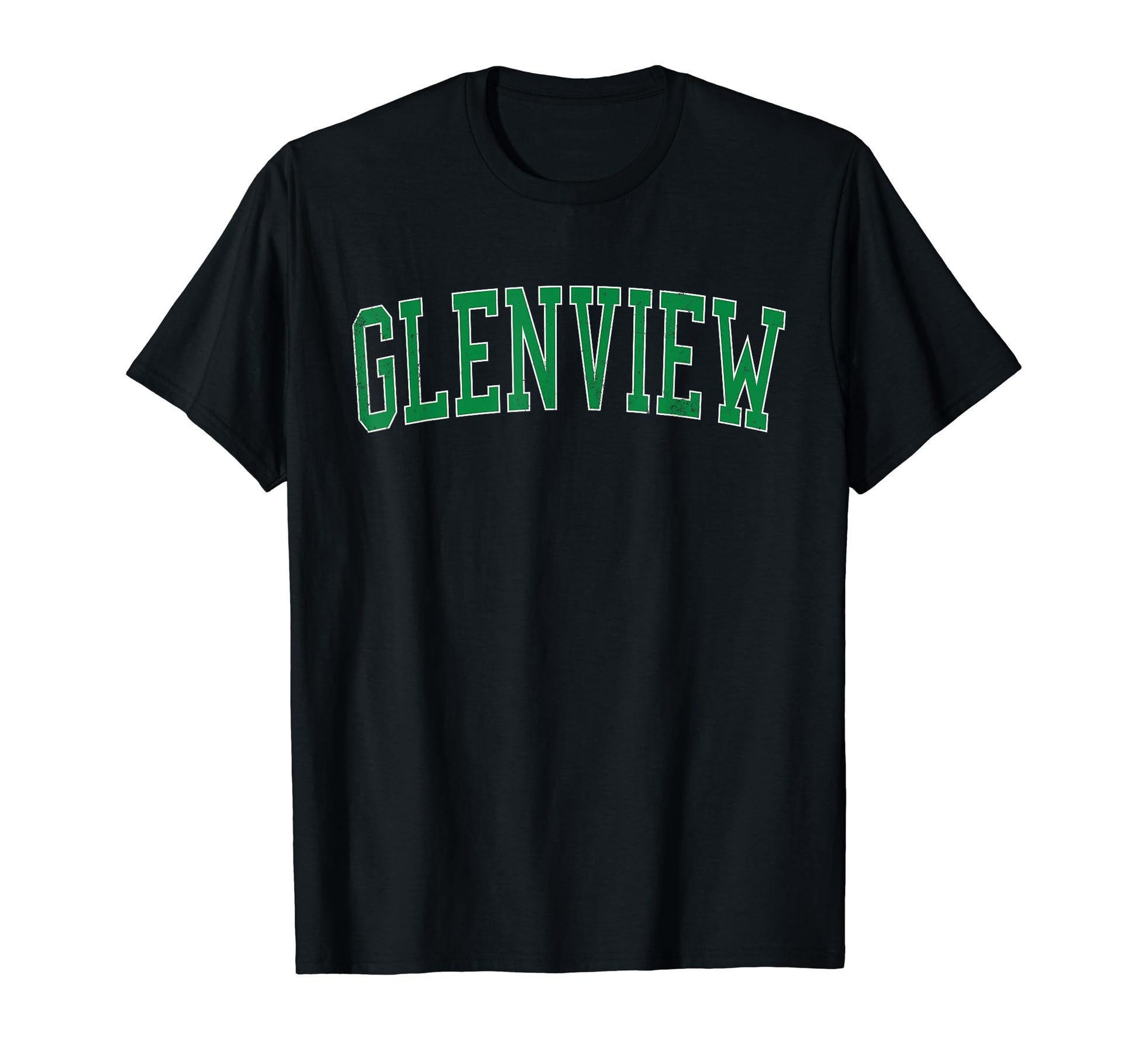 Glenview Il Distressed Green Varsity T-Shirt - Graphic Print for Adults - T-Shirt, Sweatshirt, Hoodie