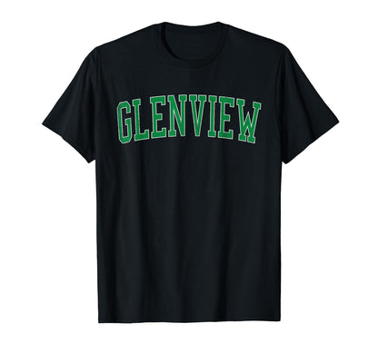 Glenview Il Distressed Green Varsity T-Shirt - Graphic Print for Adults - T-Shirt, Sweatshirt, Hoodie