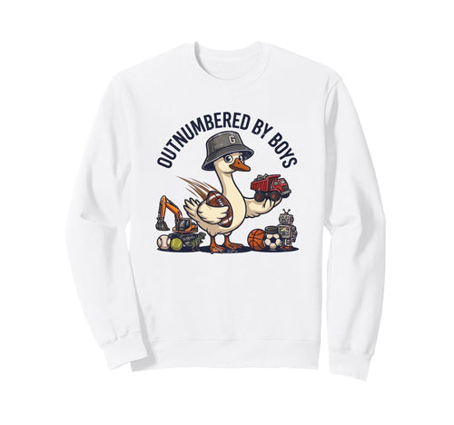 Outnumbered Mom Football Mom Toy Sweatshirt - Unique Graphic for Adults - T-Shirt, Sweatshirt, Hoodie