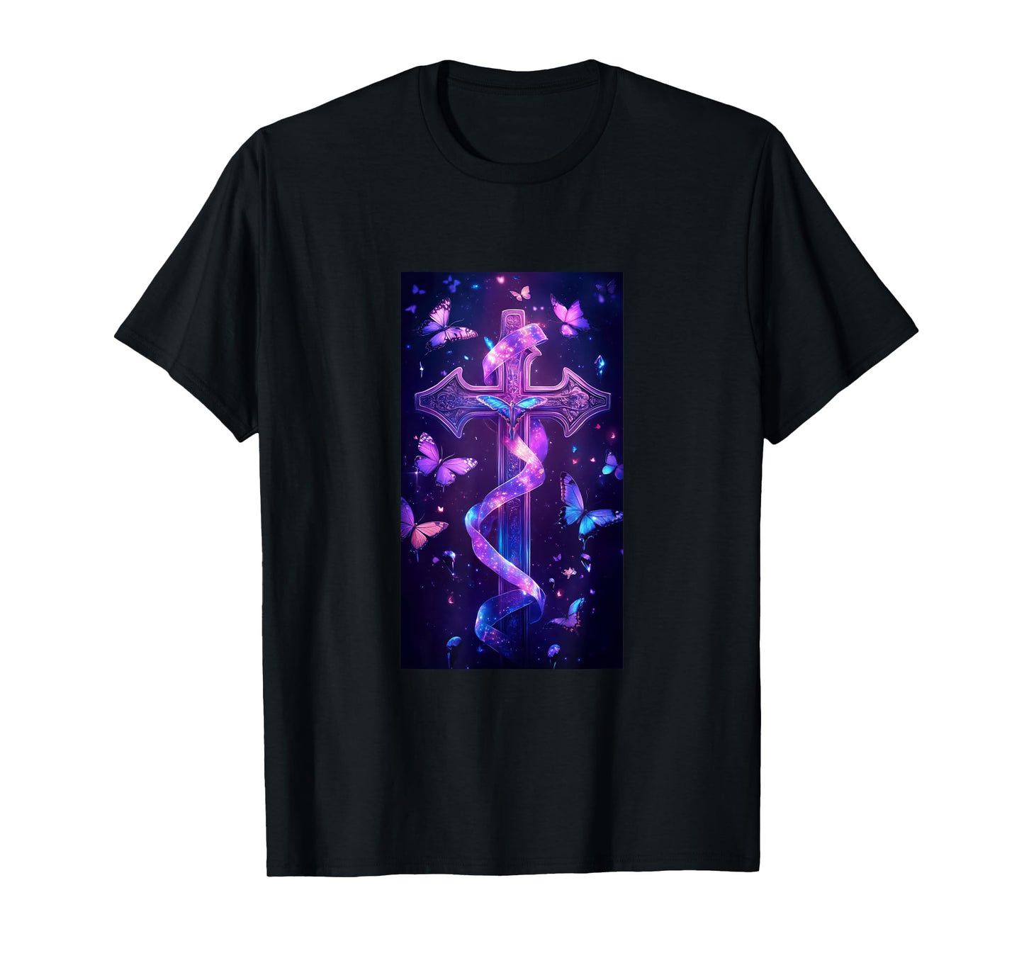 Gothic Cross Grunge Aesthetic Y2K Goth T-Shirt - Trendy Graphic for Adults - T-Shirt, Sweatshirt, Hoodie