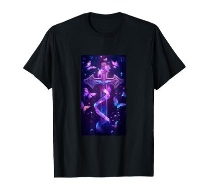 Gothic Cross Grunge Aesthetic Y2K Goth T-Shirt - Trendy Graphic for Adults - T-Shirt, Sweatshirt, Hoodie