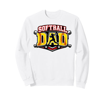 Softball Dad Batter Silhouette Sweatshirt - Casual Everyday Wear Unisex - T-Shirt, Sweatshirt, Hoodie