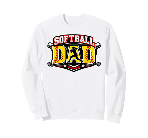 Softball Dad Batter Silhouette Sweatshirt - Casual Everyday Wear Unisex - T-Shirt, Sweatshirt, Hoodie