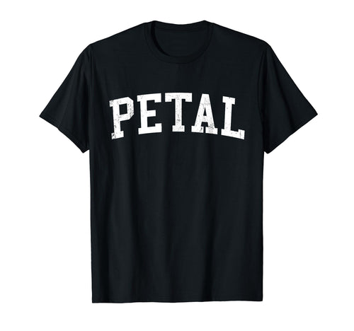 Petal Ms Distressed White Varsity T-Shirt - Unique Graphic for Adults - T-Shirt, Sweatshirt, Hoodie