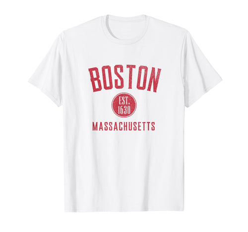 Boston Varsity Distressed T-Shirt - Fun Novelty Design for Adults - T-Shirt, Sweatshirt, Hoodie