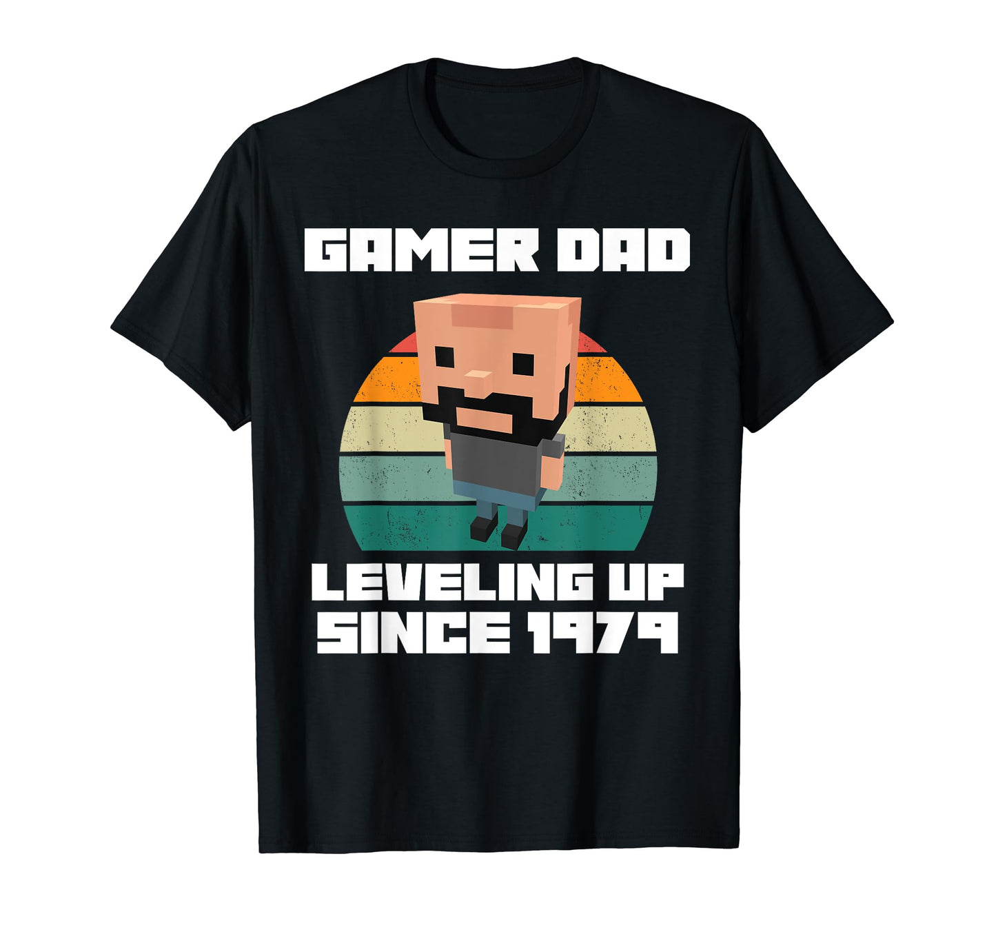 Gamer Dad Leveling Up Since 1979 T-Shirt - Minimalist Print Men Women - T-Shirt, Sweatshirt, Hoodie