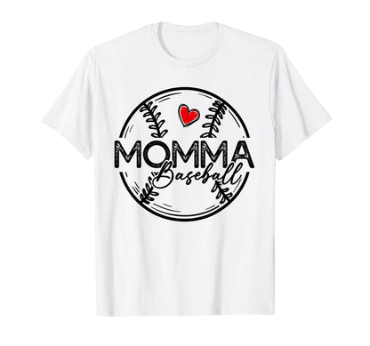 Baseball Momma Baseball Player Family T-Shirt - Aesthetic Graphic Unisex - T-Shirt, Sweatshirt, Hoodie