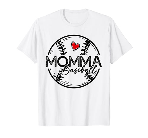 Baseball Momma Baseball Player Family T-Shirt - Aesthetic Graphic Unisex - T-Shirt, Sweatshirt, Hoodie