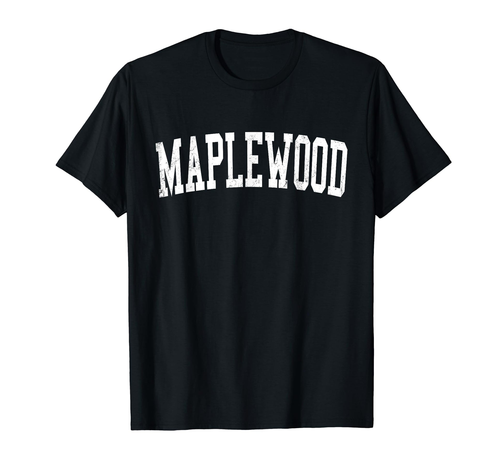 Maplewood Mn Distressed White Varsity T-Shirt - Custom Art Print Men Women - T-Shirt, Sweatshirt, Hoodie