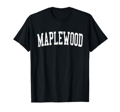 Maplewood Mn Distressed White Varsity T-Shirt - Custom Art Print Men Women - T-Shirt, Sweatshirt, Hoodie
